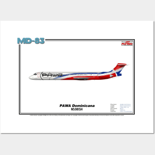 McDonnell Douglas MD-83 - PAWA Dominicana (Art Print) Posters and Art